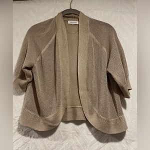 Calvin Klein Golden sparkly crop sweater